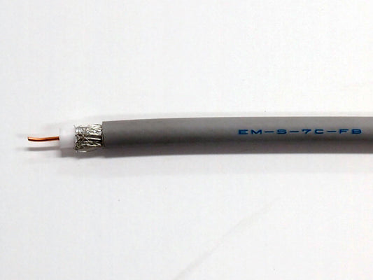 EMS7CFBGR100｜衛星放送テレビ受信用発泡ポリエチレン耐燃性ポリエチレンシース同軸ケーブル100M巻