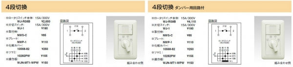 10282 PW｜Jワイドロータリスイッチ用ツマミ ピュアホワイト Jワイド PW色