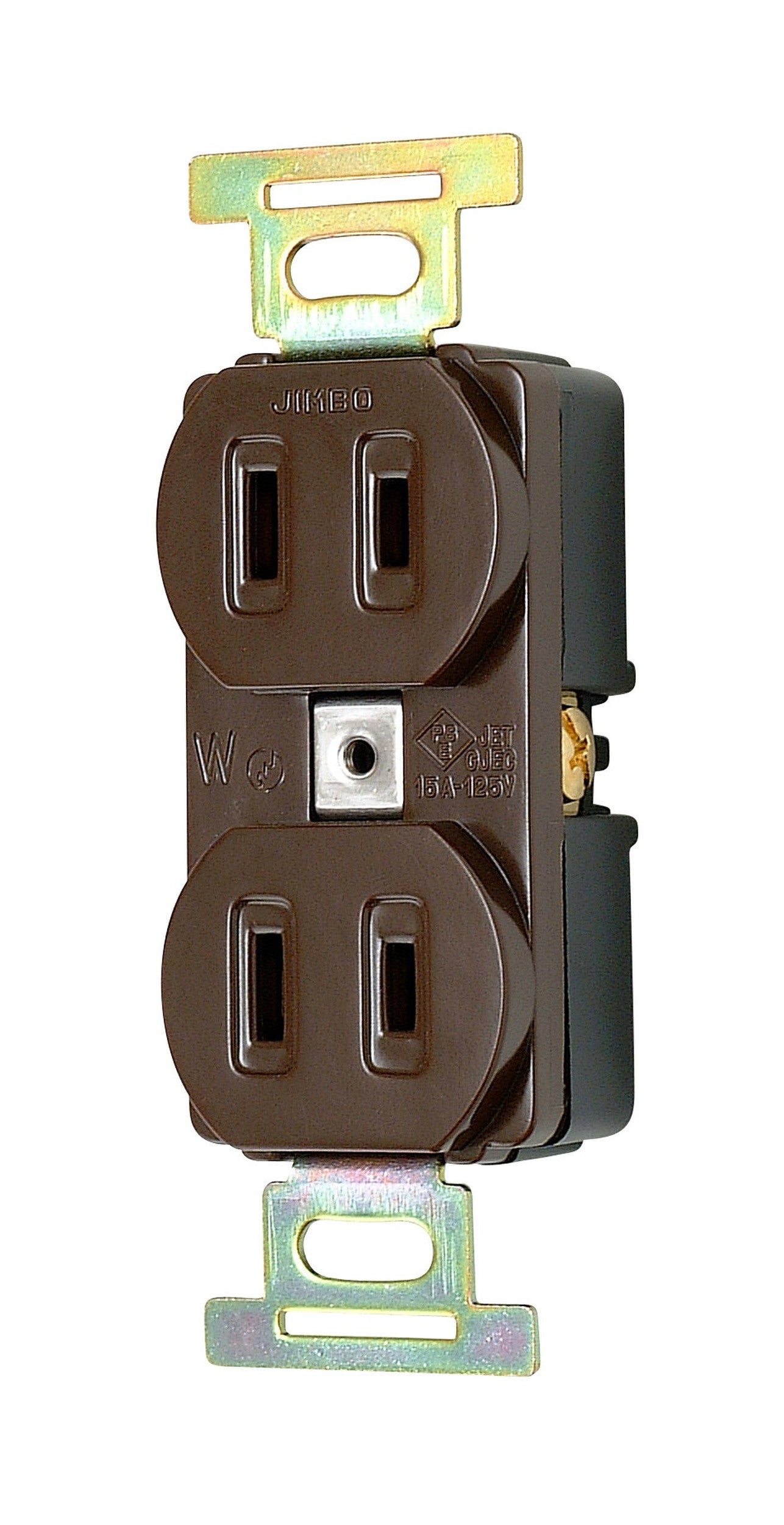 1060-C｜埋込ダブルコンセント 2極 15A-125V 2極 15A-125V チョコ色