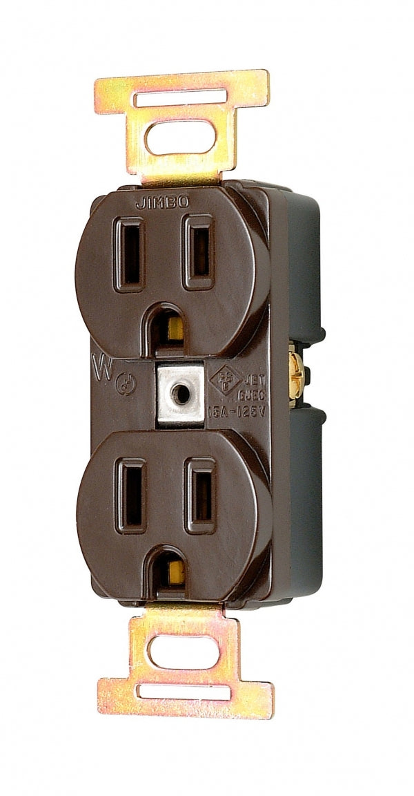 1132-C｜埋込接地ダブルコンセント 2極接地極付 15A-125V 2極接地極付 15A-125V チョコ色