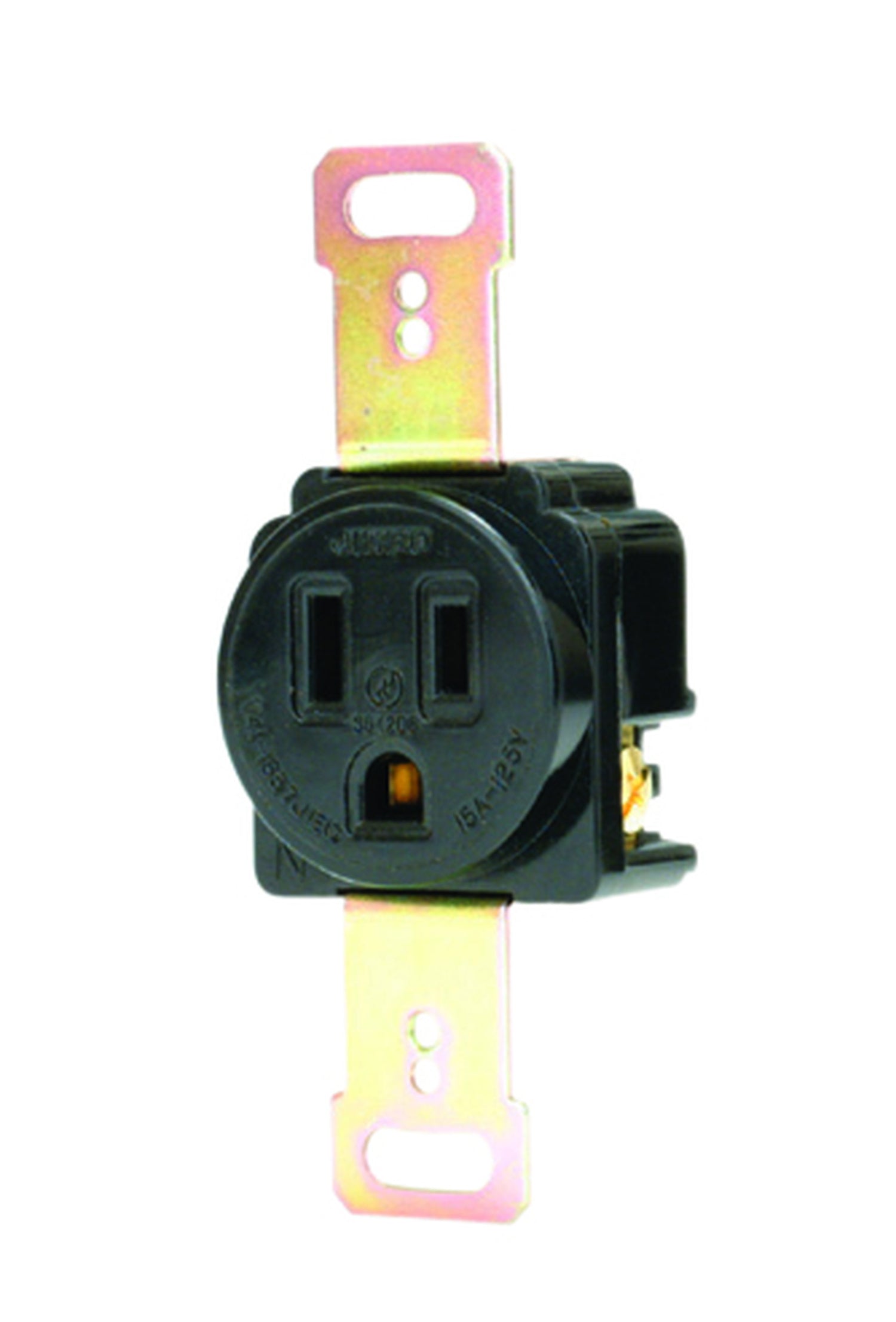 1136A-B｜埋込接地コンセント 2極接地極付 15A-125V 黒色