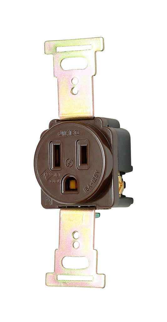 1136-C｜埋込接地コンセント 2極接地極付 15A-125V 2極接地極付 15A-125V チョコ色