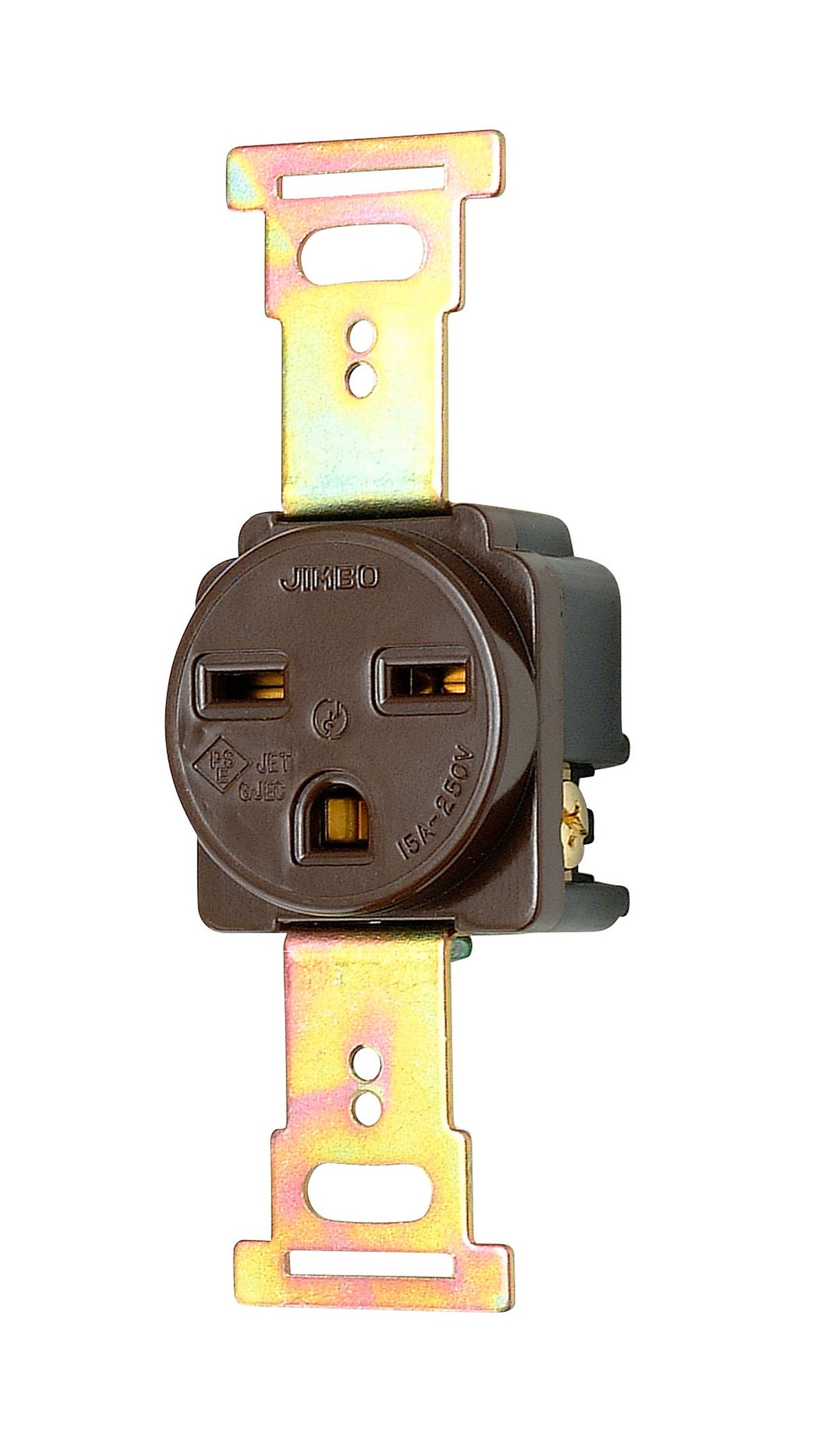 1137-C｜埋込接地コンセント 2極接地極付 15Aー250V 2極接地極付 15A-250V チョコ色