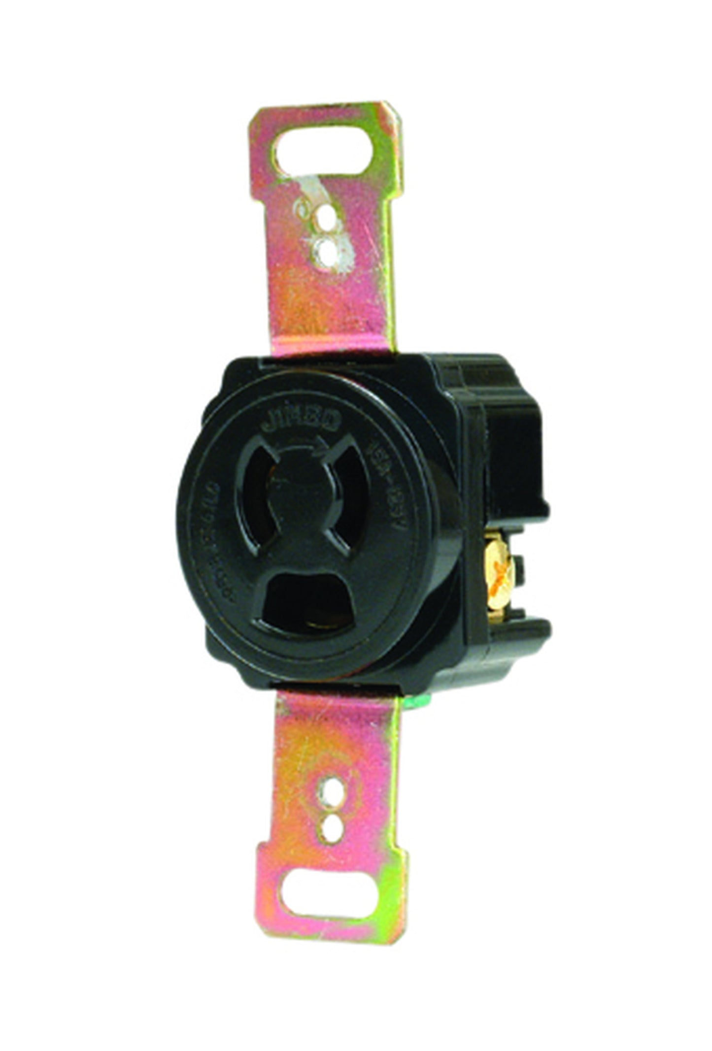 1138A-B｜抜止埋込接地コンセント 2極接地極付 15A-125V 黒色