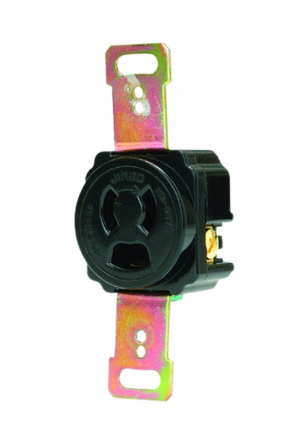 1138A-B｜抜止埋込接地コンセント 2極接地極付 15A-125V 黒色