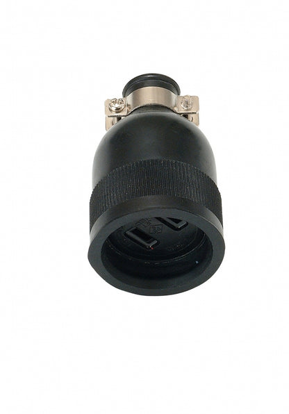 1293-B｜防水形コードコネクタ (JIS防浸形)2P 15A-125V 黒色