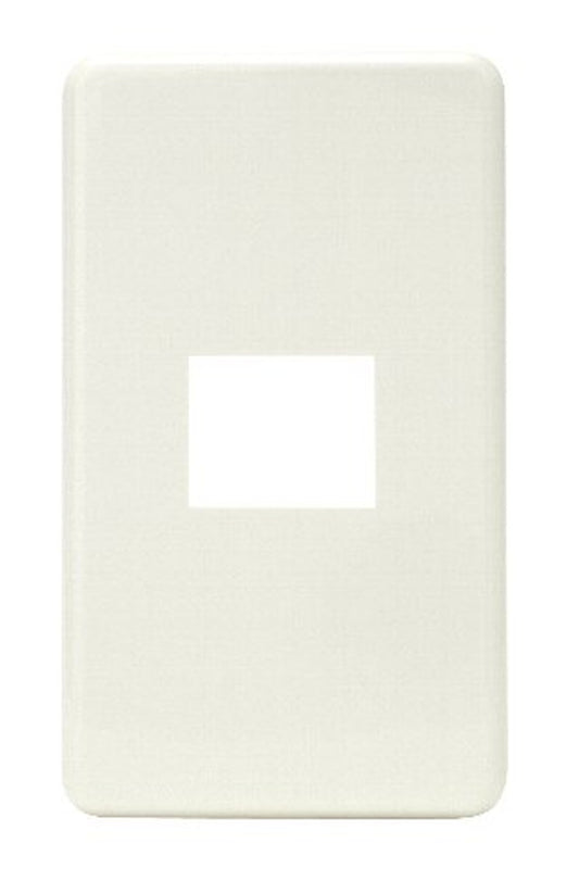 6541-1-PW｜エレガンスカセットプレート 1連用 1口 ピュアホワイト