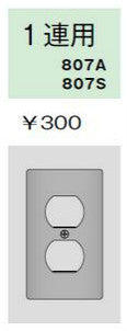 807S｜ステンレスプレート 複式コンセント用プレート 1連用 複式コンセント用プレート 1連用