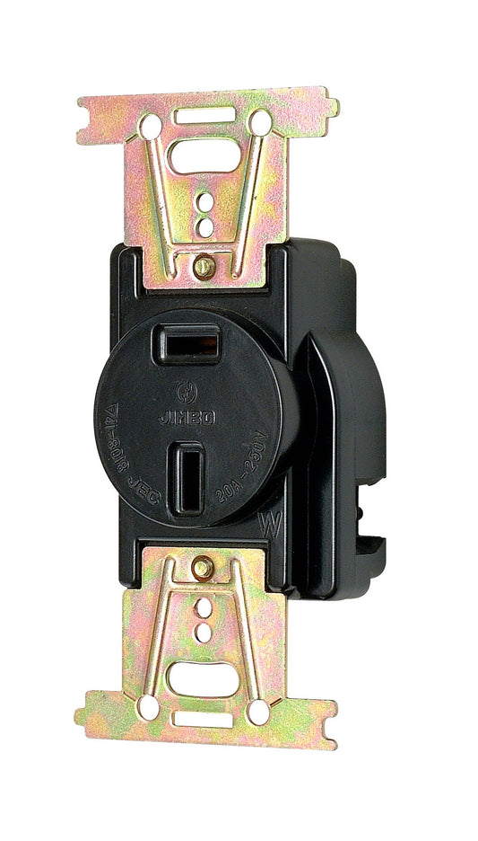 CF-2202-B｜埋込コンセント 2P 20A-250V 黒色