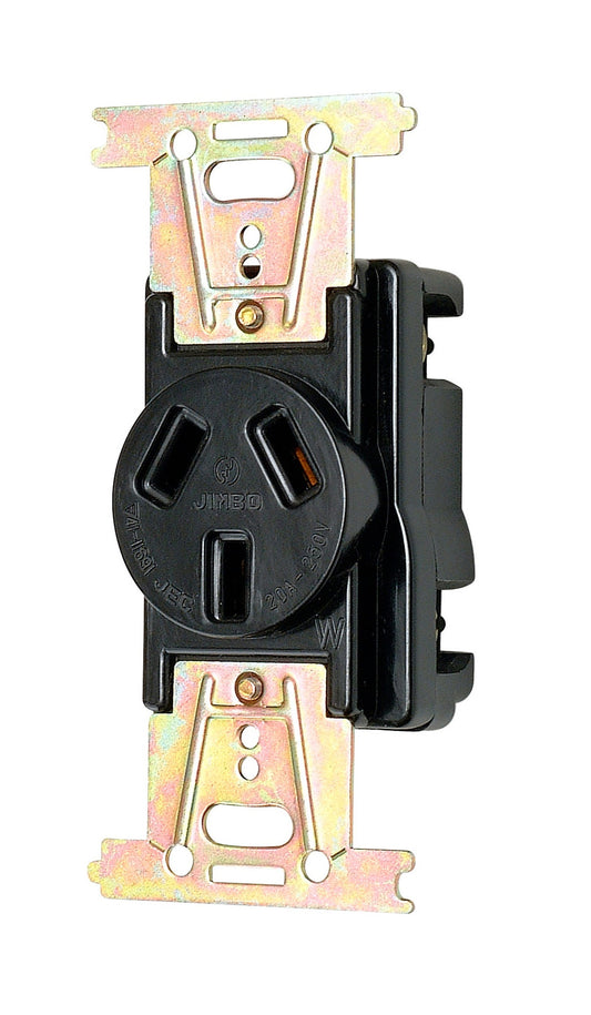 CF-3202-B｜埋込コンセント 3P 20A-250V 黒色