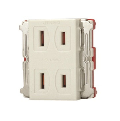 EG-55-PW｜ダブルコンセント 2コモジュール 2コモジュール