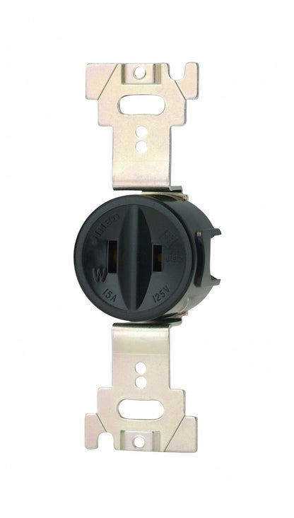 H1071-B｜埋込コンセント 2P 15A-125V 黒色