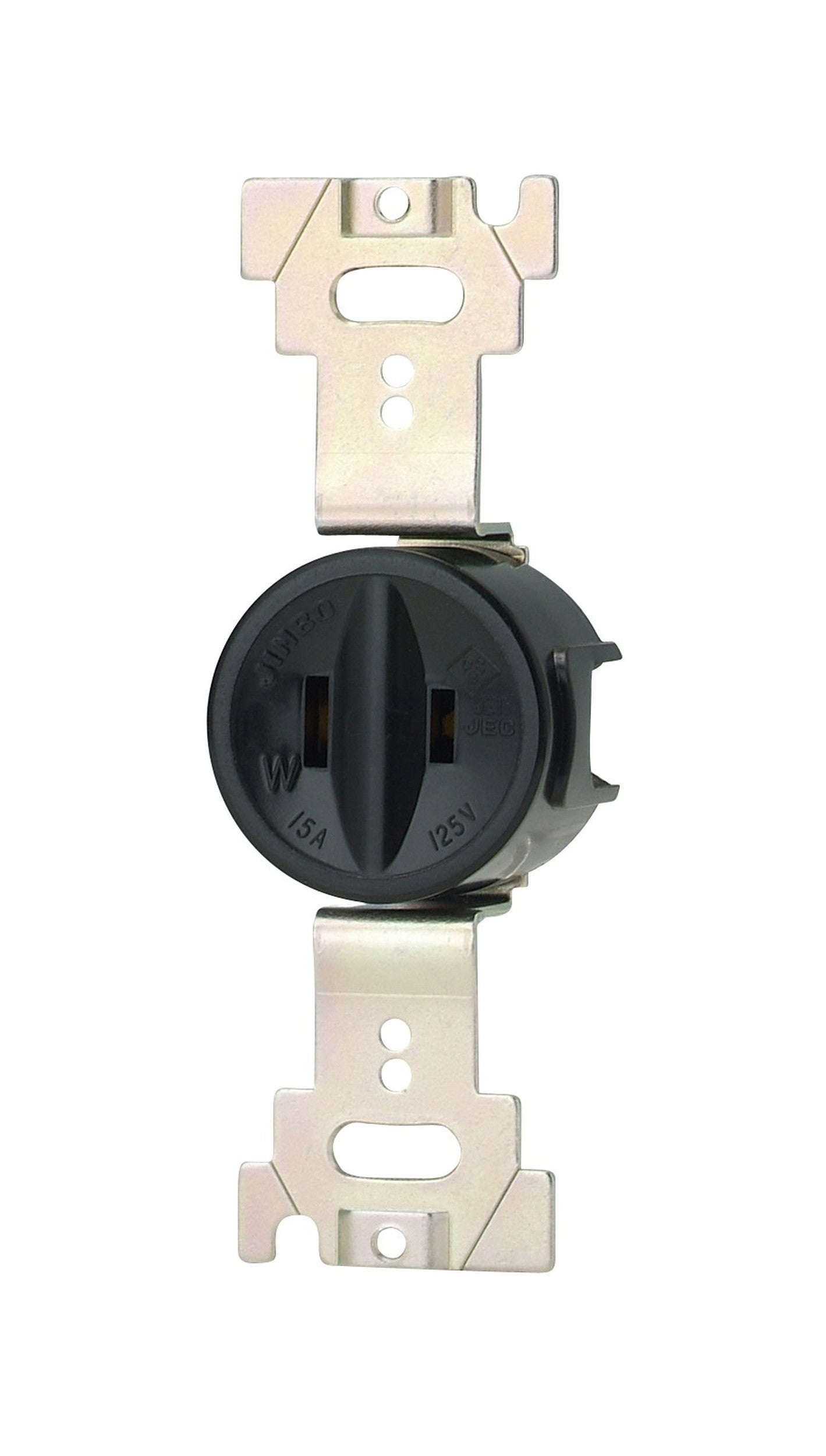 H1071-B｜埋込コンセント 2P 15A-125V 黒色