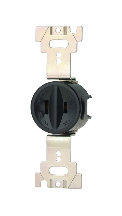 H1071-B｜埋込コンセント 2P 15A-125V 黒色