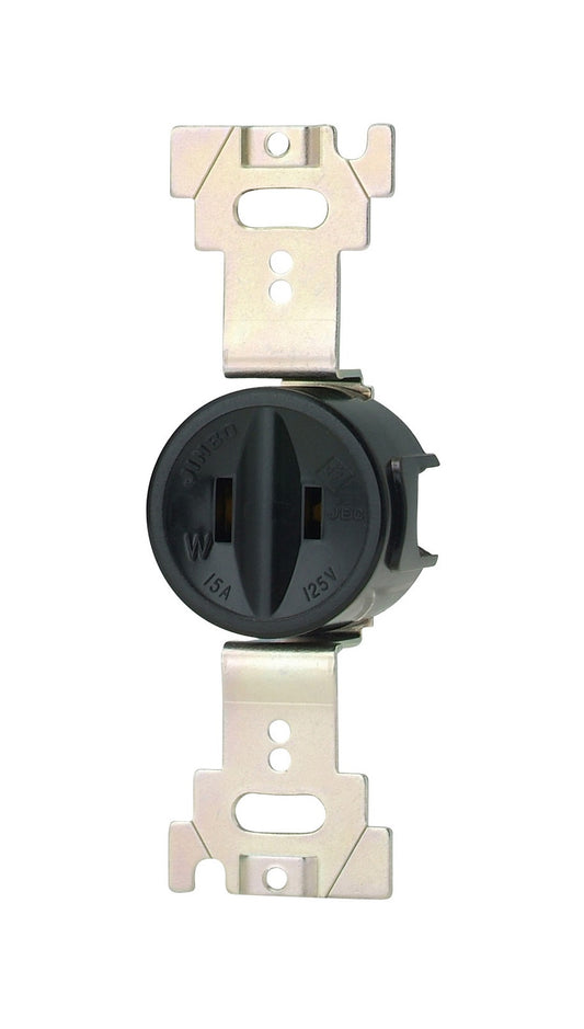 H1071-B｜埋込コンセント 2P 15A-125V 黒色