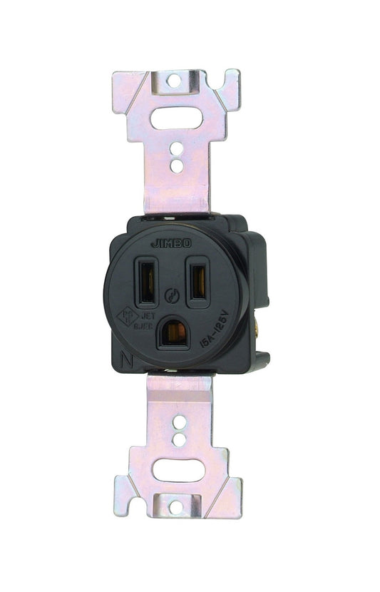 H1136-B｜接地形埋込コンセント 15Aー125V 黒色
