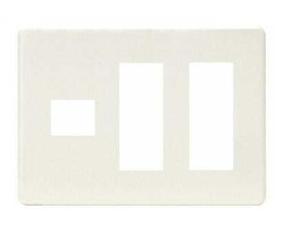 HBP-1+3U-2-PW｜ホームエレガンスプレート 3連用 ピュアホワイト