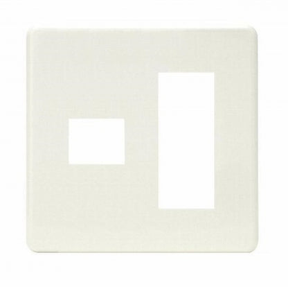 HBP-1+3U-PW｜ホームエレガンスプレート 2連用 ピュアホワイト