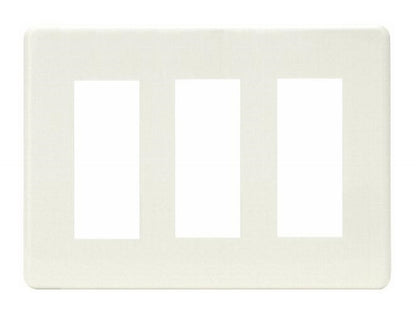 HBP-3U-3-PW｜ホームエレガンスプレート 3連用 ピュアホワイト