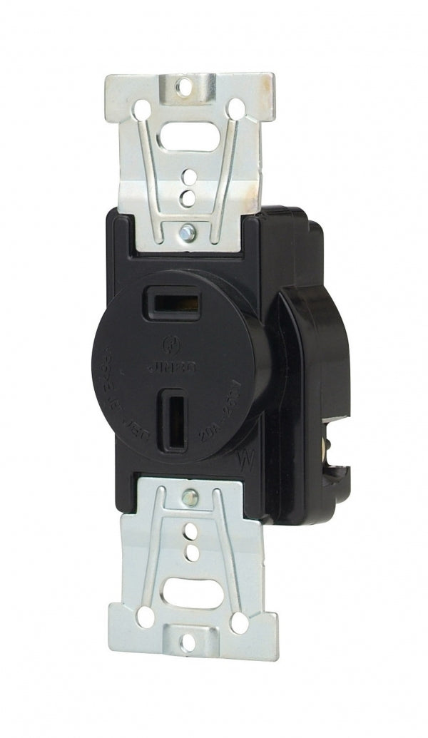 HCF-2202-B｜埋込コンセント 2P 20A-250V 黒色