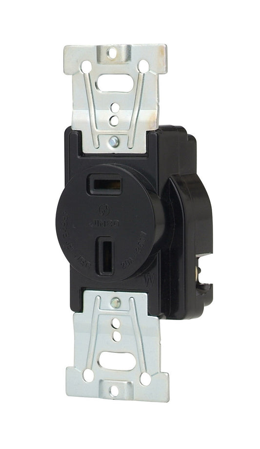 HCF-2202-B｜埋込コンセント 2P 20A-250V 黒色