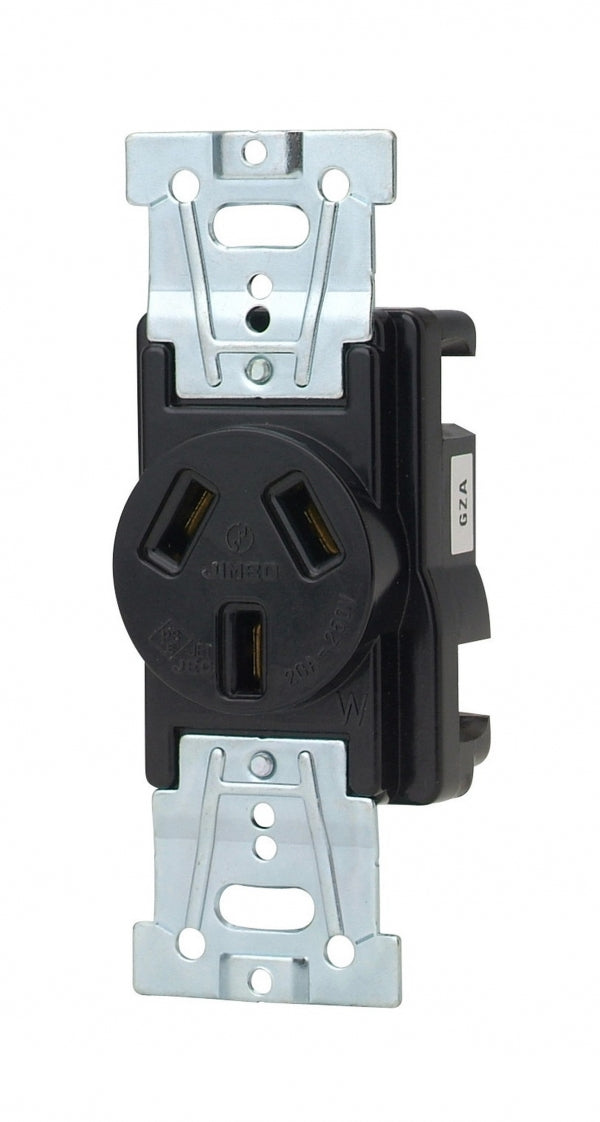 HCF-3202-B｜埋込コンセント 3P 20A-250V 黒色