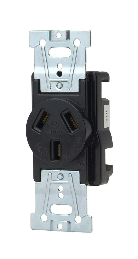 HCF-3202-B｜埋込コンセント 3P 20A-250V 黒色