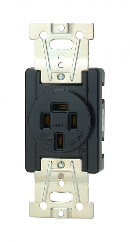 HCF-4152-B｜埋込コンセント 3PE15A-250V 黒色