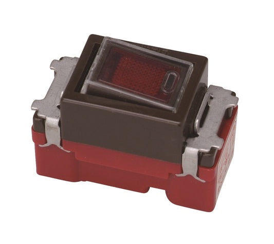 JEC-BN-1MCR-C｜ニューマイルドビー チョコレート色 チェック用オーロラマークスイッチ 3線式 片切 (表示灯100V) チェック用 3線式 片切 表示灯100V チョコ色