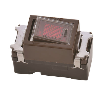 JEC-BN-1MLCL-C｜ニューマイルドビー チョコレート色 チェック用オーロラマークスイッチ低ワット用 片切 チェック用 低ワット用 片切 チョコ色