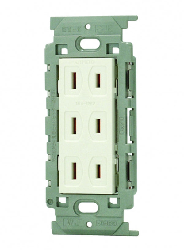 JEC-BN-555V-PW｜トリプルコンセント 絶縁枠 絶縁枠