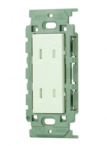 JEC-BN-55FV-PW｜扉付ダブルコンセント 絶縁枠 絶縁枠