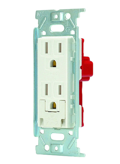 JEC-BN-55GE-PW｜アースターミナル付 接地ダブルコンセント 金属枠 (PW色) アースターミナル付