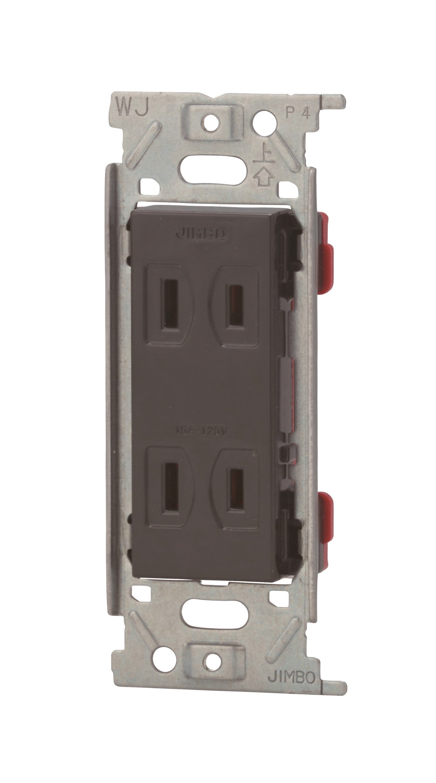 JEC-BN-55-SB｜ダブルコンセント 金属枠 (SB色) 2P15A 125V ソフト