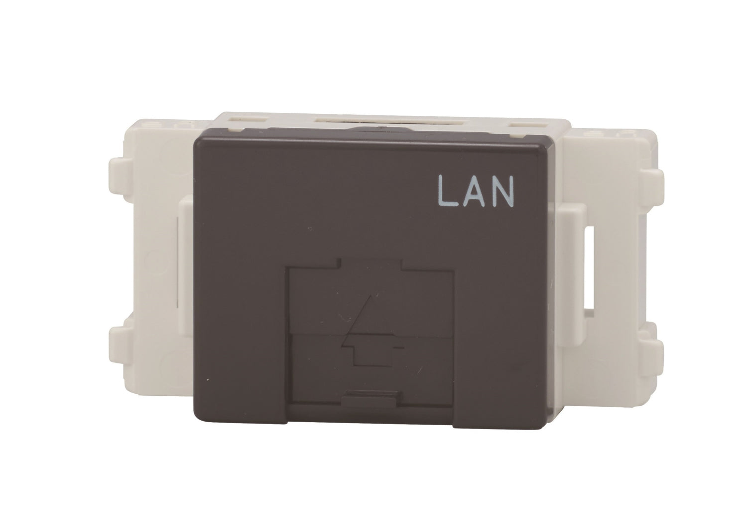 JEC-BN-LW5EL-SB｜埋込モジュラージャック 8極8心Cat5e (SB色) LAN文字入り 8極8心CAT5E LAN文字入