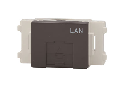 JEC-BN-LW5EL-SB｜埋込モジュラージャック 8極8心Cat5e (SB色) LAN文字入り 8極8心CAT5E LAN文字入