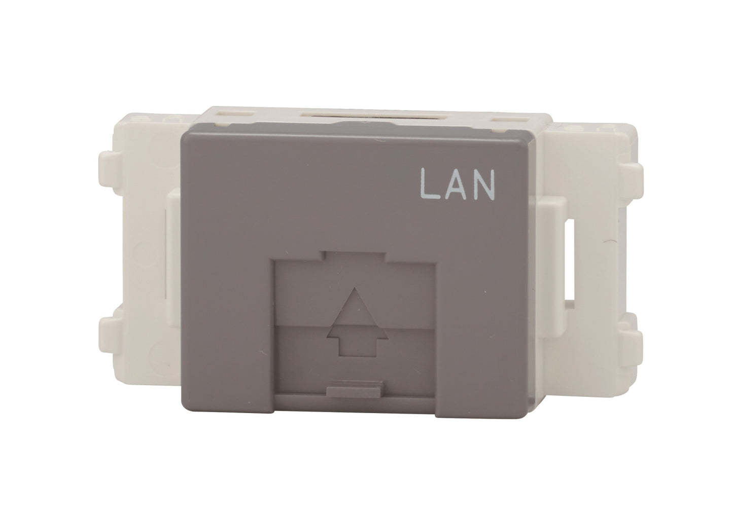JEC-BN-LW5EL-SG｜埋込モジュラージャック 8極8心Cat5e (SG色) LAN文字入り 8極8心CAT5E LAN文字入