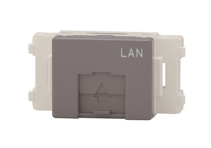JEC-BN-LW5EL-SG｜埋込モジュラージャック 8極8心Cat5e (SG色) LAN文字入り 8極8心CAT5E LAN文字入