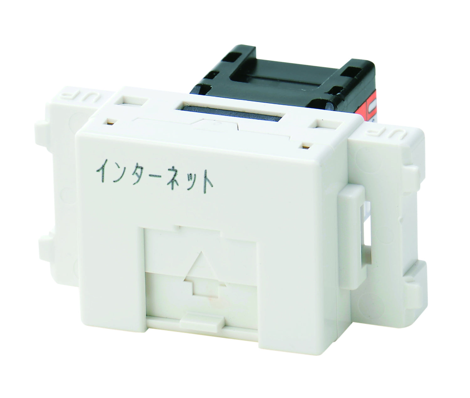 JEC-BN-LW6IT-PW｜埋込モジュラージャック 8極8心Cat6 (PW色) インターネット文字入り 8極8心CAT6 インターネット文字入 PW色