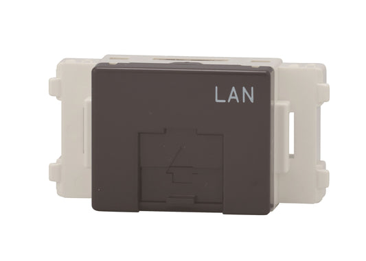 JEC-BN-LW6L-SB｜埋込モジュラージャック 8極8心Cat6 (SB色) LAN文字入り 8極8心CAT6 LAN文字入 ソフトブラック