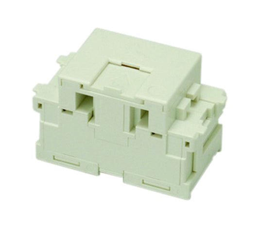 JEC-BN-WUJ4C-PW｜電話用 埋込モジュラージャック コンデンサー内蔵形 6極4心用 電話用 6極4心用 コンデンサ-内蔵形