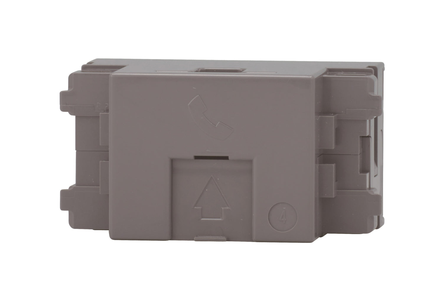 JEC-BN-WUJ4-SG｜電話用 埋込モジュラージャック 6極4心用 (SG色) 電話用 6極4芯用 ソリッドグレー
