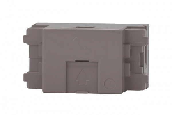 JEC-BN-WUJ4-SG｜電話用 埋込モジュラージャック 6極4心用 (SG色) 電話用 6極4芯用 ソリッドグレー