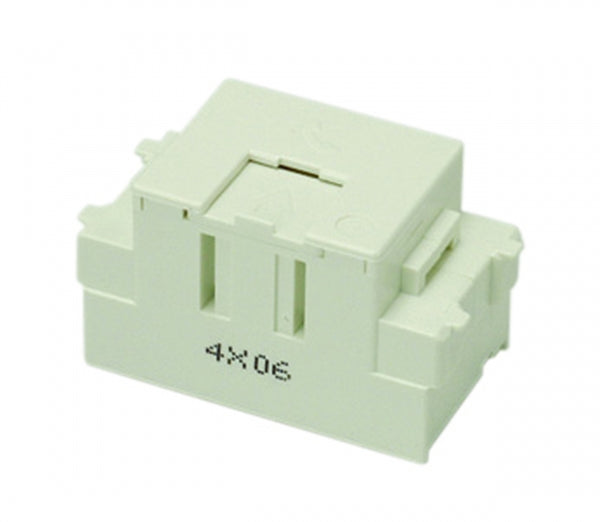 JEC-BN-WUK4-PW｜電話用 埋込モジュラージャック 薄形 6極4心用 電話用 薄形 6極4心用