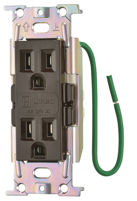 JME-BN-55GH-AC｜医用 埋込接地ダブルコンセント チョコレート色 医用 チョコ色
