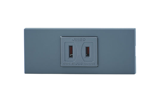 KAG-1501｜NKシリーズ家具・機器用コンセントセット 1口 (SG色) 家具・機器用 ソリッドグレー
