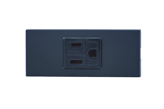 KAG-1511｜NKシリーズ家具・機器用接地コンセントセット 1口 (SB色) 家具・機器用 ソフトブラック