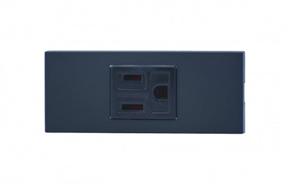KAG-1511｜NKシリーズ家具・機器用接地コンセントセット 1口 (SB色) 家具・機器用 ソフトブラック