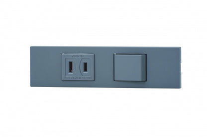 KAG-2516｜NKシリーズ家具・機器用コンセント+3路スイッチセット (SG色) 家具・機器用 ソリッドグレー