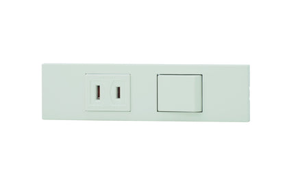 KAG-2521｜NKシリーズ家具・機器用コンセント+4路スイッチセット (PW色) 家具・機器用 PW色